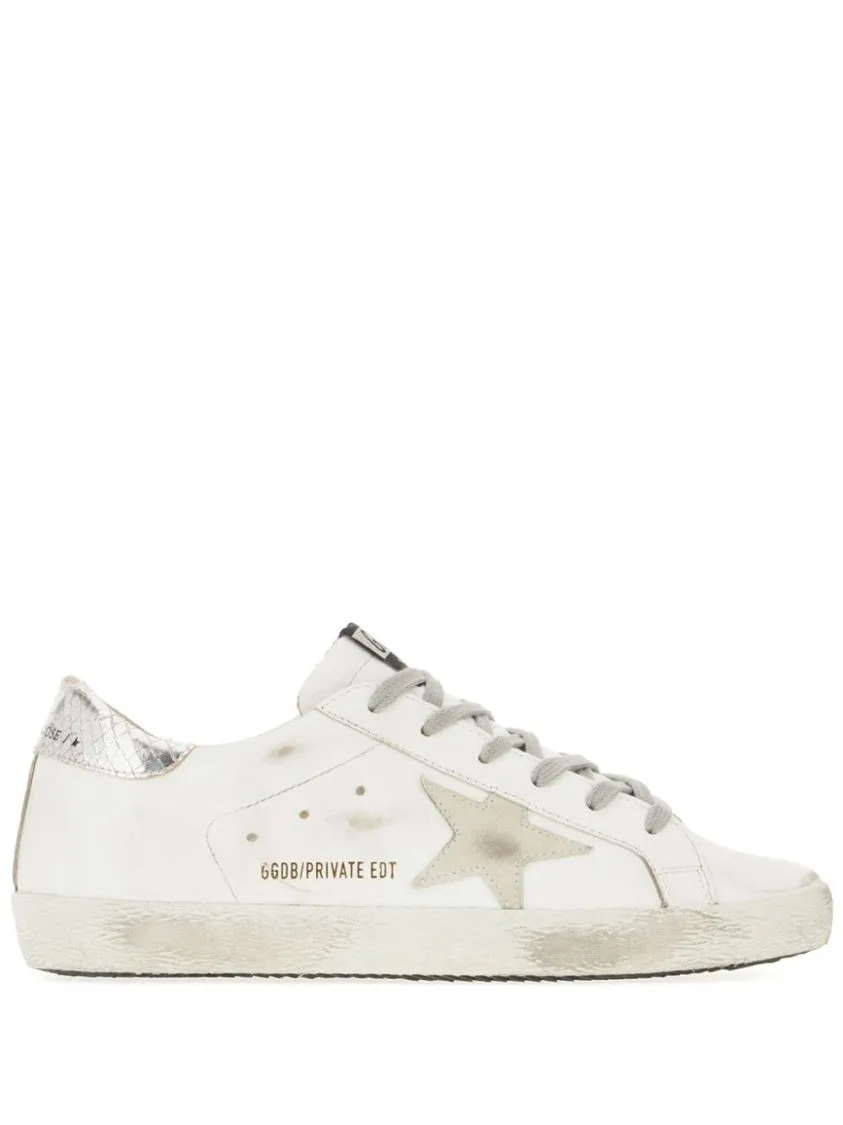 Low-Top Sneakers With Distressed Finish