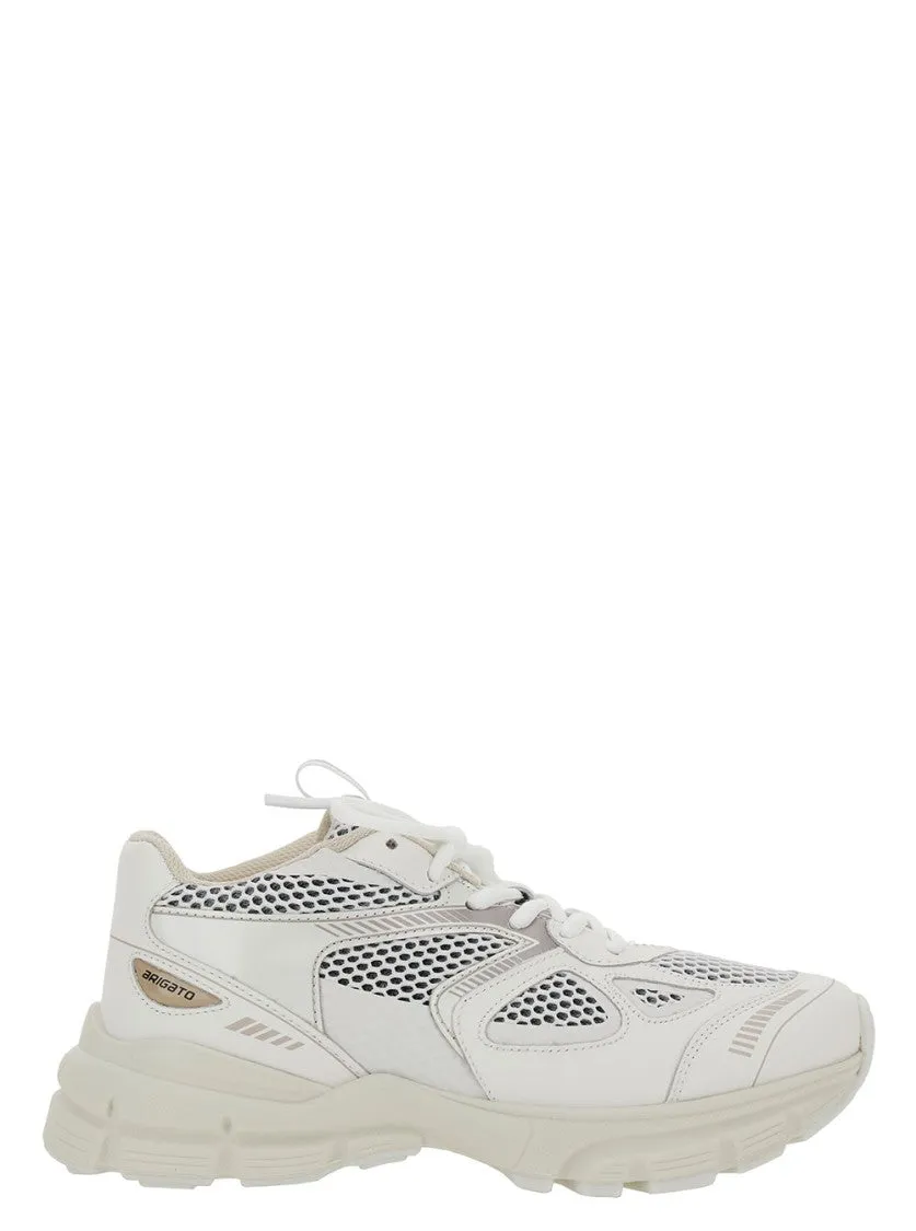 Marathon Runner' White Low Top Sneakers With Reflective Details