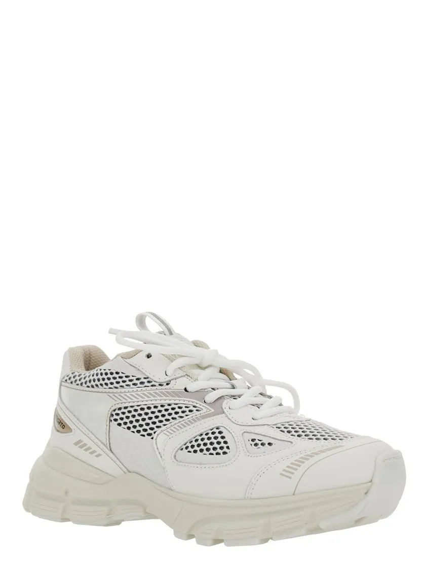 Marathon Runner' White Low Top Sneakers With Reflective Details