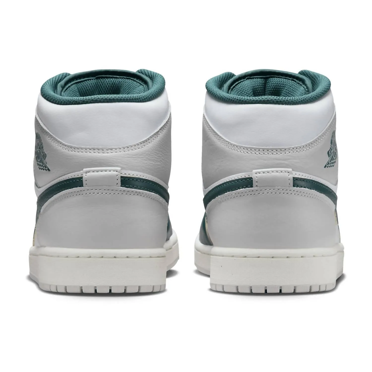 Men Air Jordan 1 Mid Se Basketball Shoe In White/oxidized Green-Sail