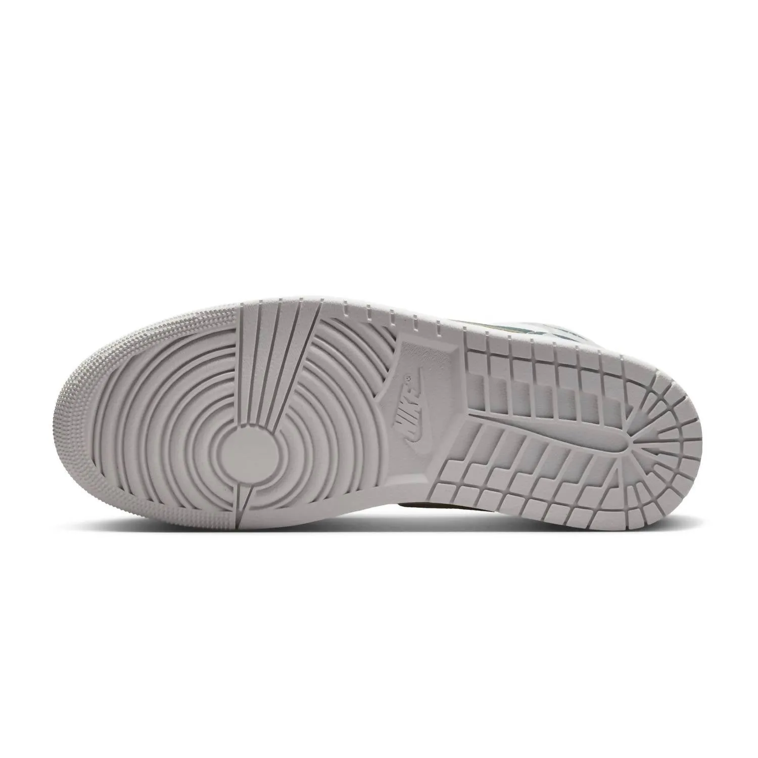 Men Air Jordan 1 Mid Se Basketball Shoe In White/oxidized Green-Sail