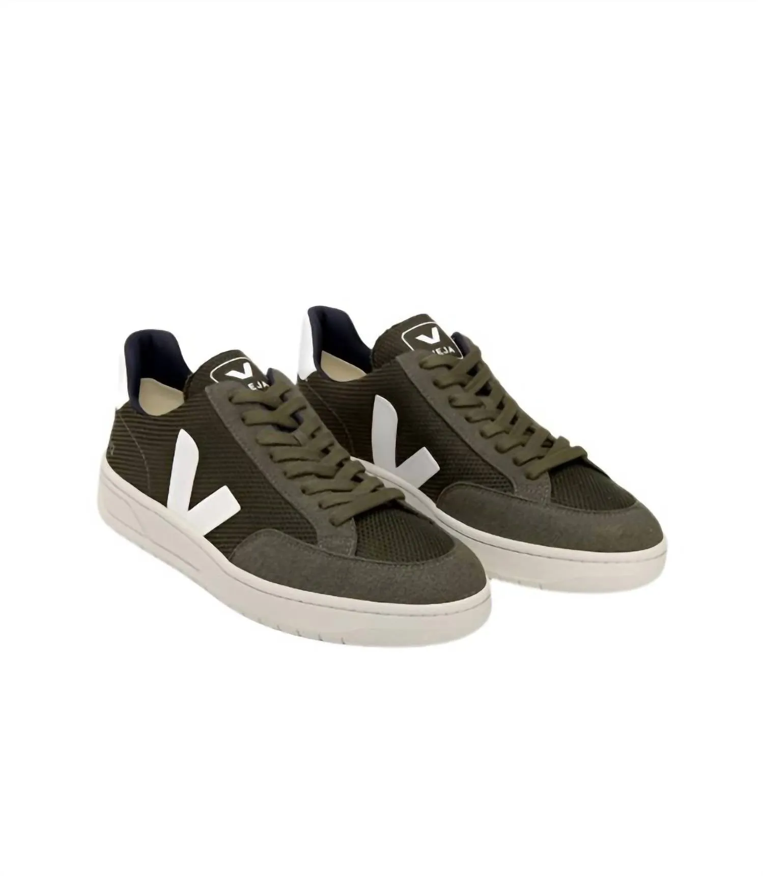 Men V-12 B-Mesh Sneaker In Olive/white