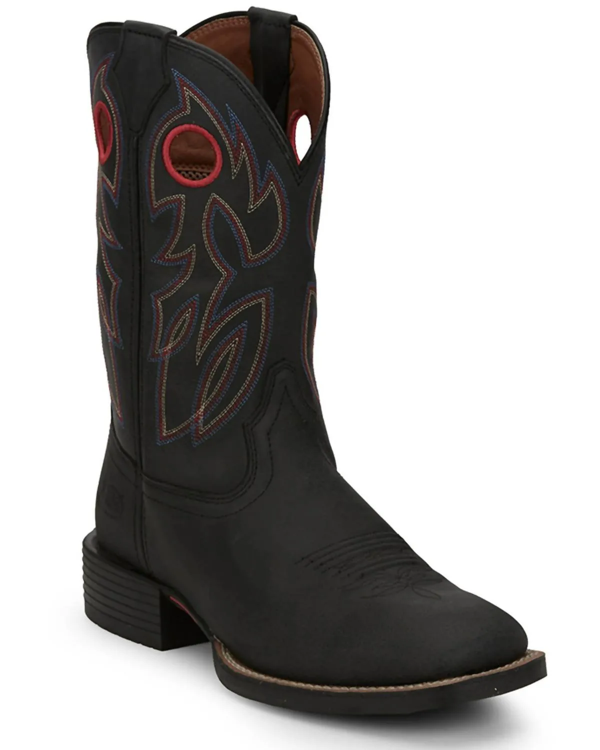 Men's 11" Bowline Western Boots - Broad Square Toe - Medium Width In Black