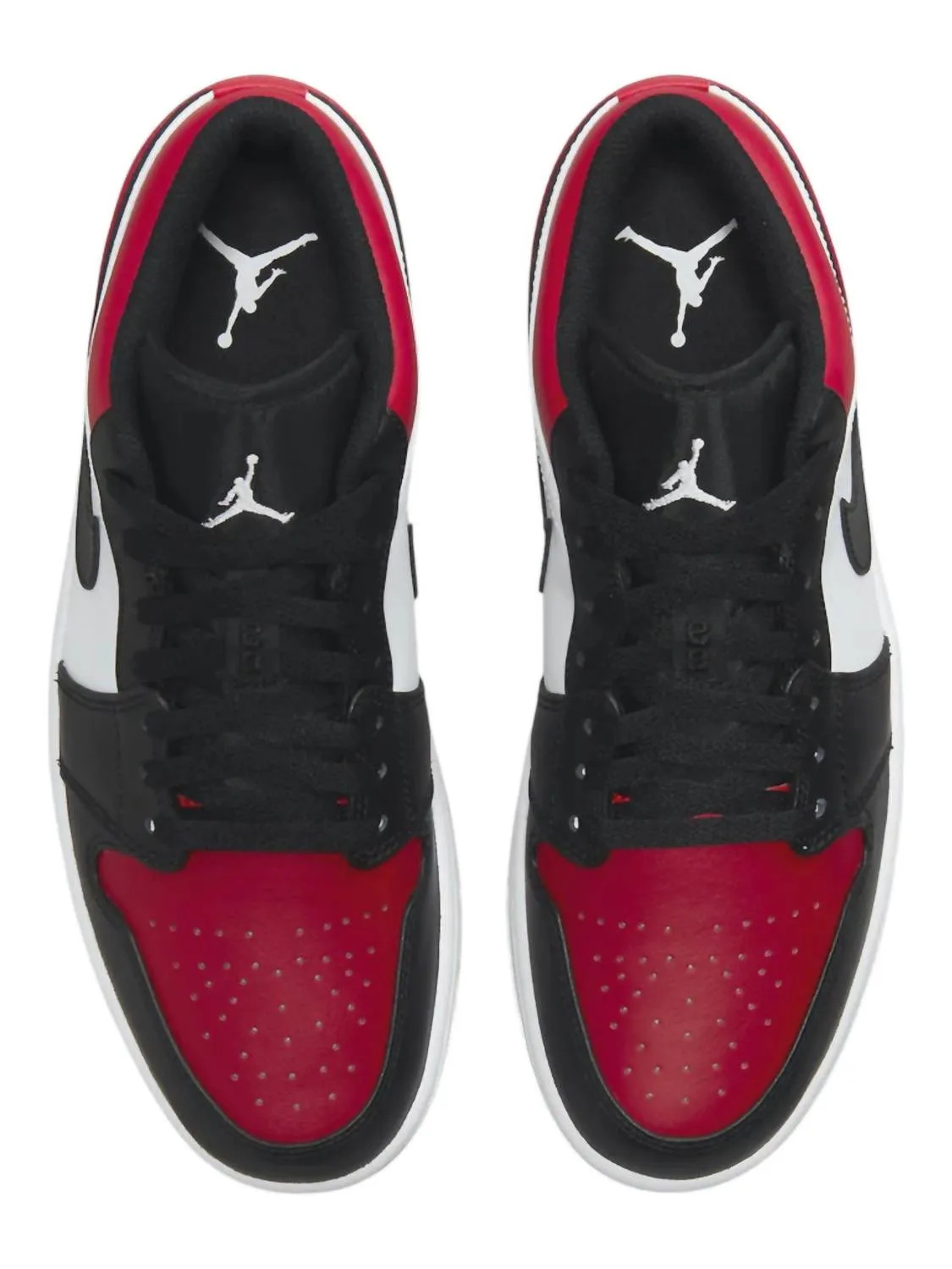 Men's Air Jordan 1 Low Sneaker In Black/white/gym Red