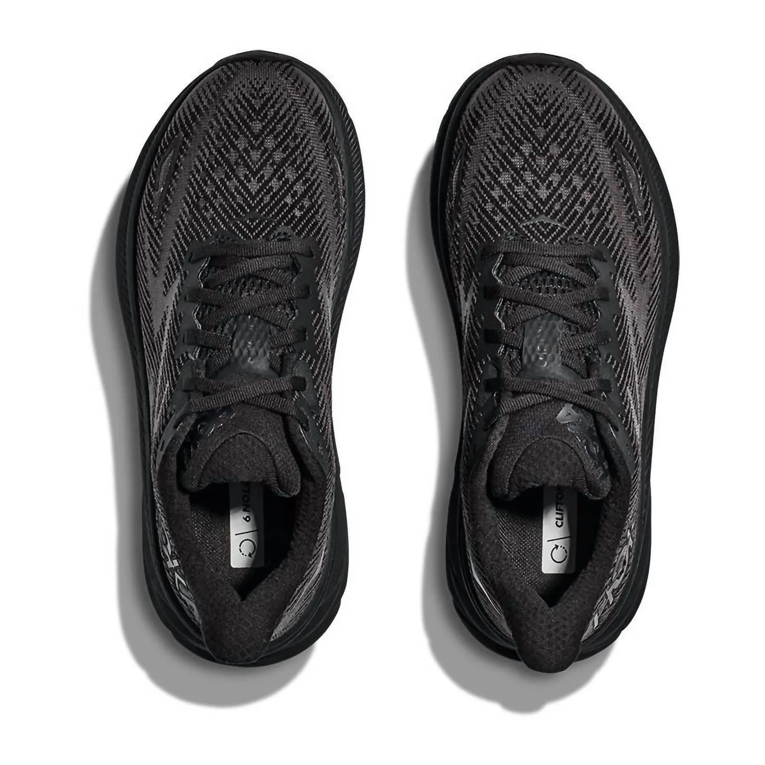 Men's Clifton 9 Running Shoes In Black/black