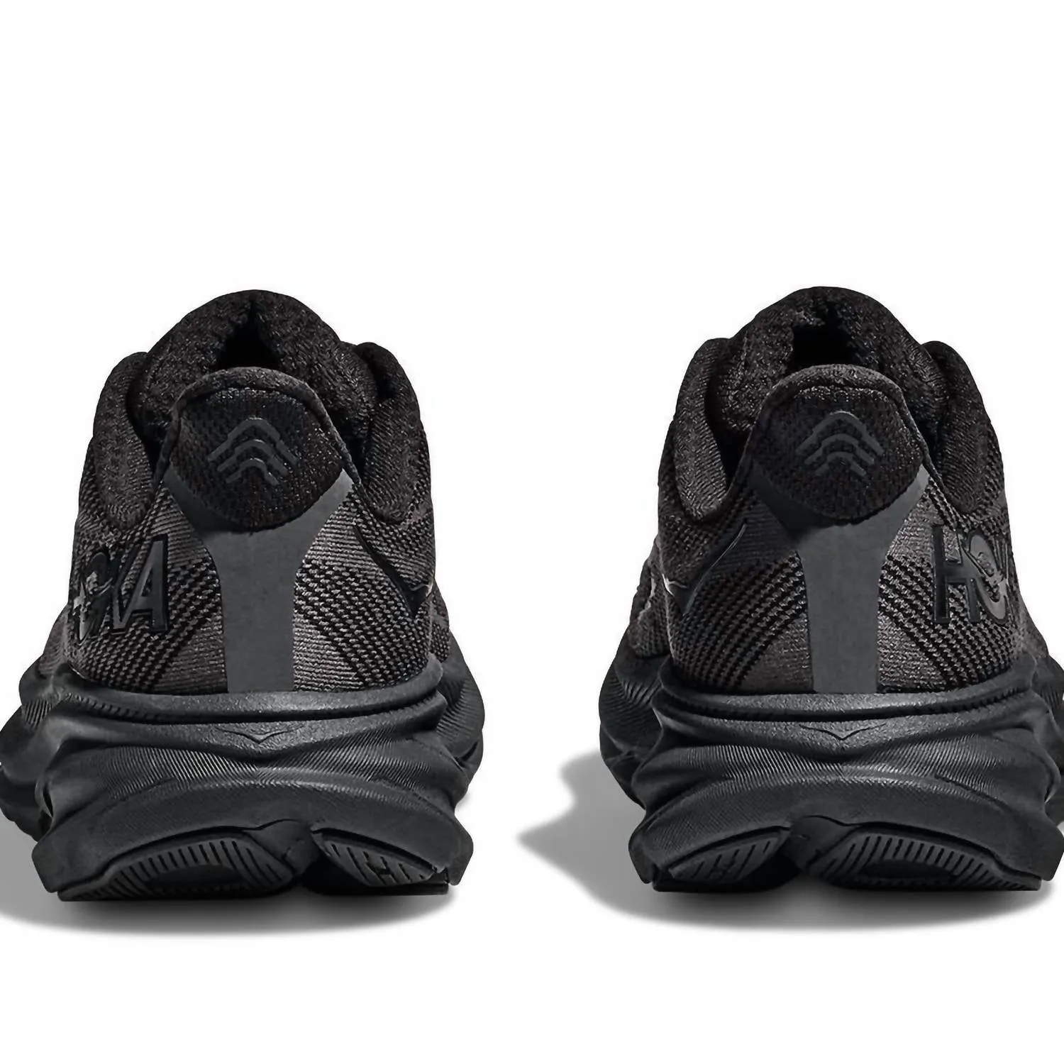 Men's Clifton 9 Running Shoes In Black/black