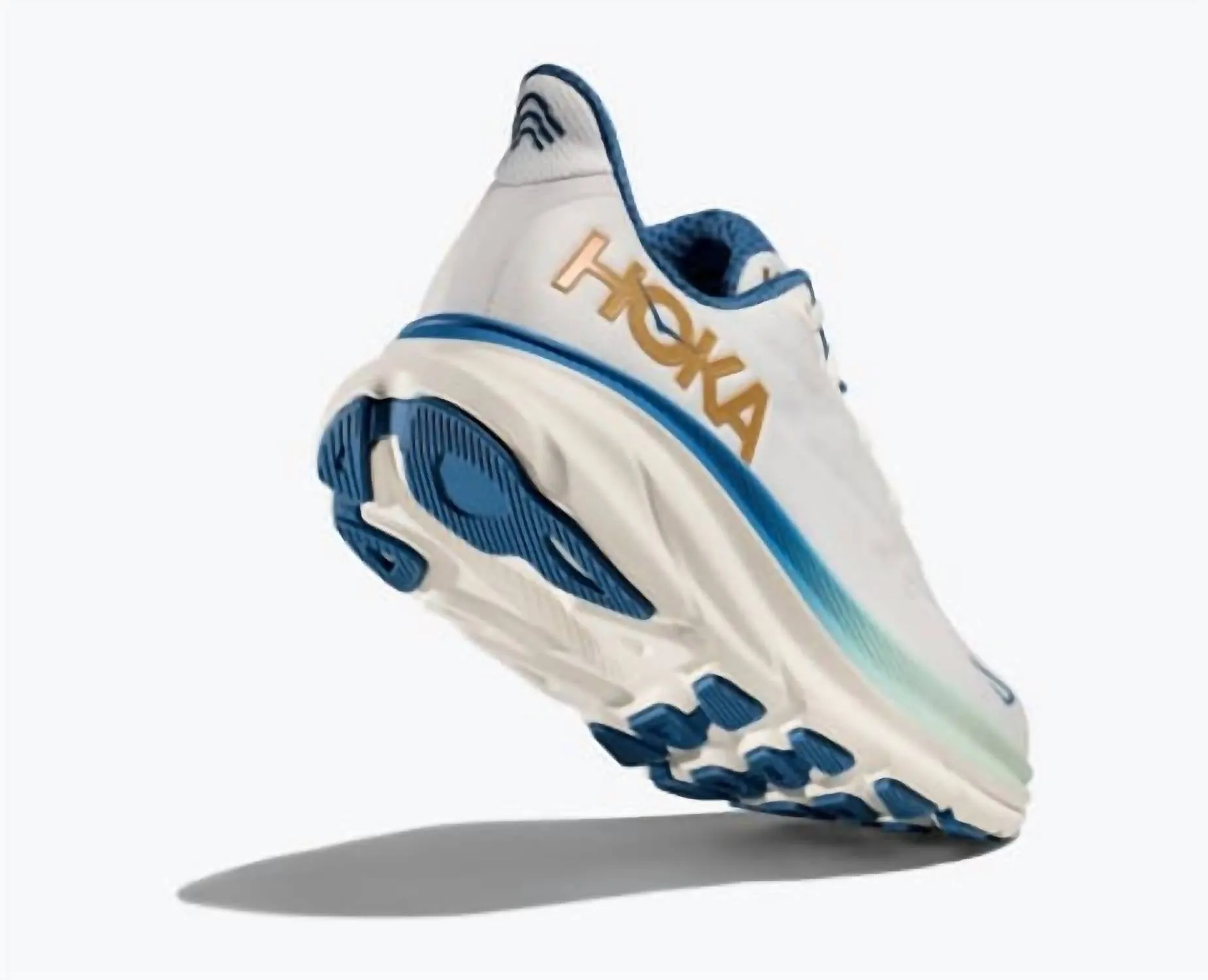 Men's Clifton 9 Running Shoes In Frost/gold