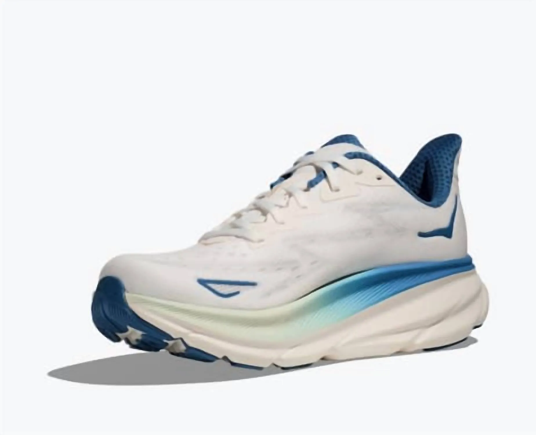 Men's Clifton 9 Running Shoes In Frost/gold