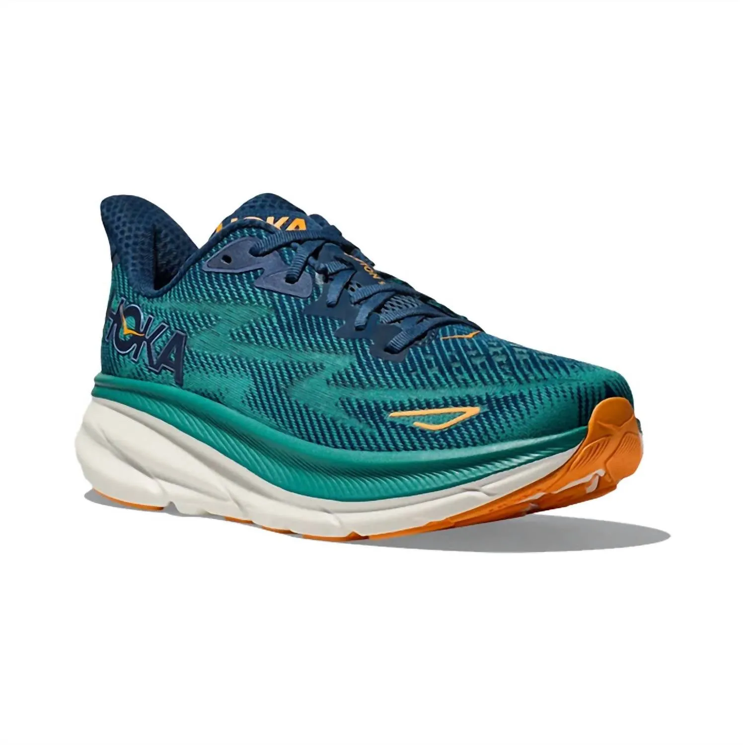Men's Clifton 9 Running Shoes In Midnight/oceanic