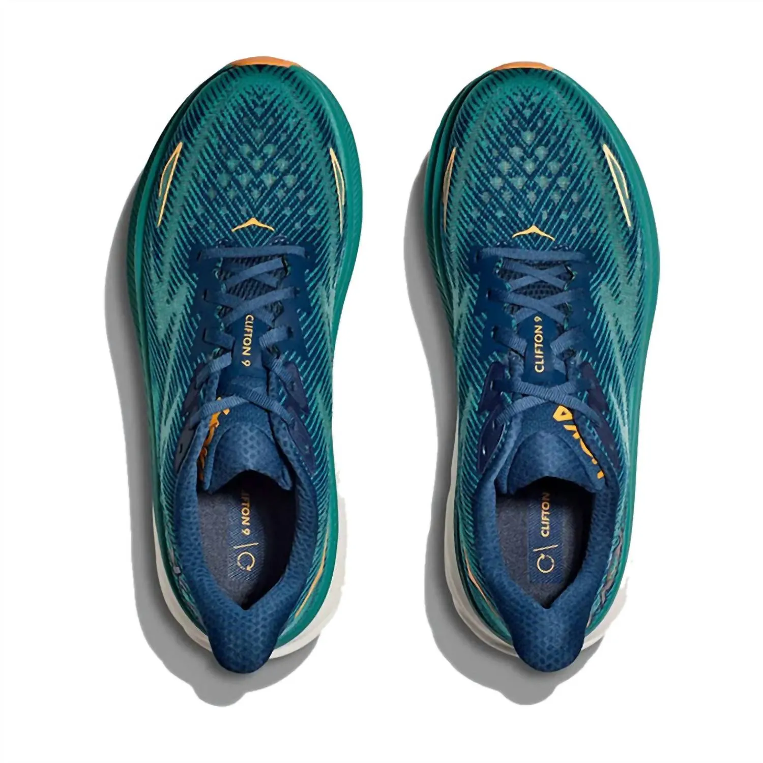 Men's Clifton 9 Running Shoes In Midnight/oceanic