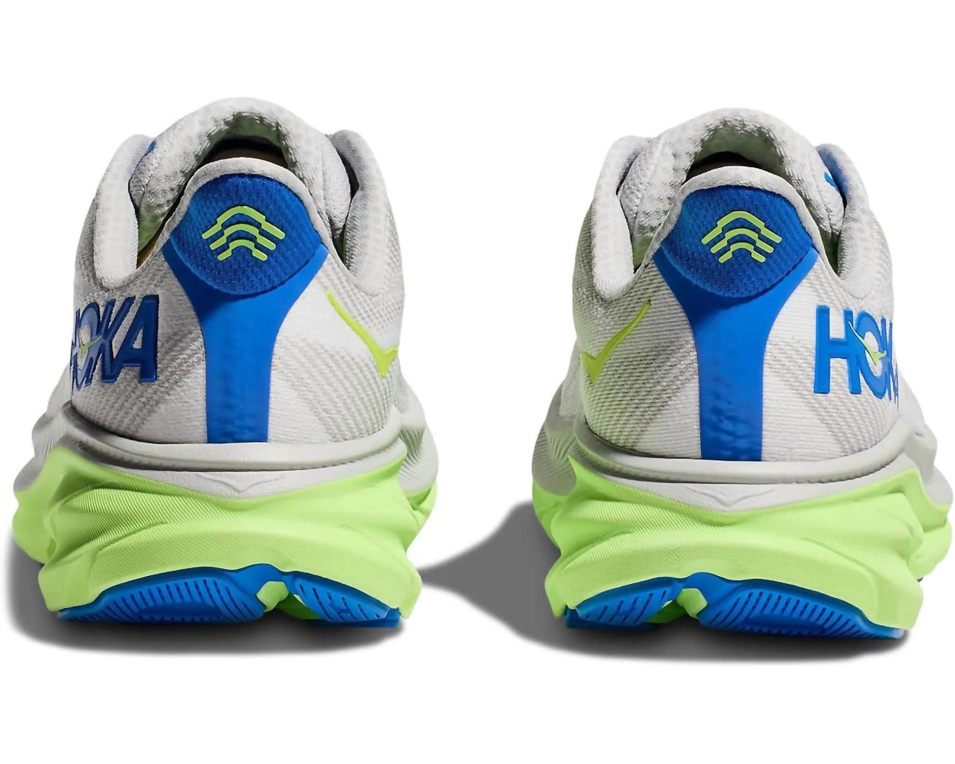 Men's Clifton 9 Running Shoes In Stardust/electric Cobalt