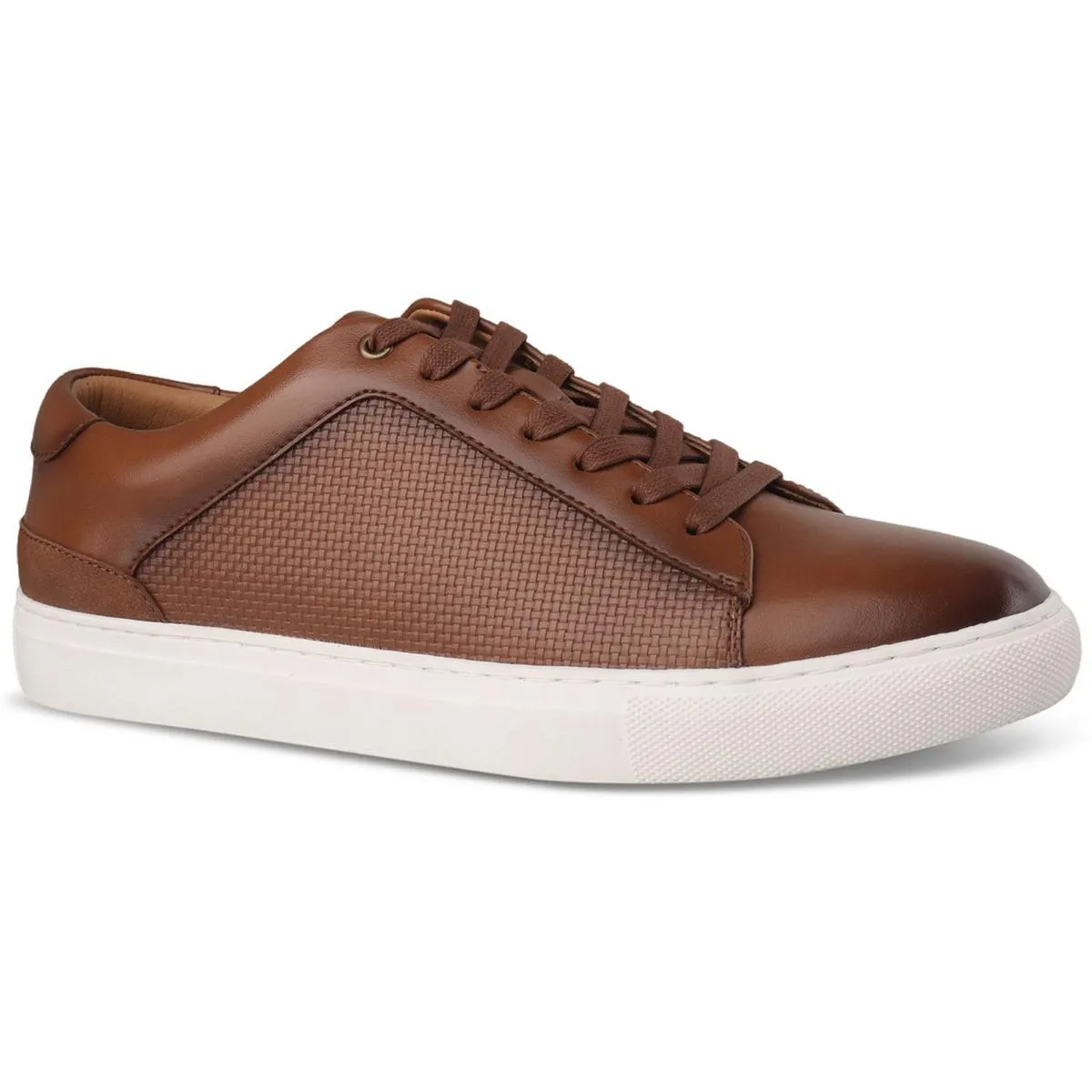 Mens Embossed Faux Leather Casual And Fashion Sneakers