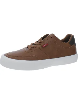 Mens Faux Leather Lifestyle Skate Shoes