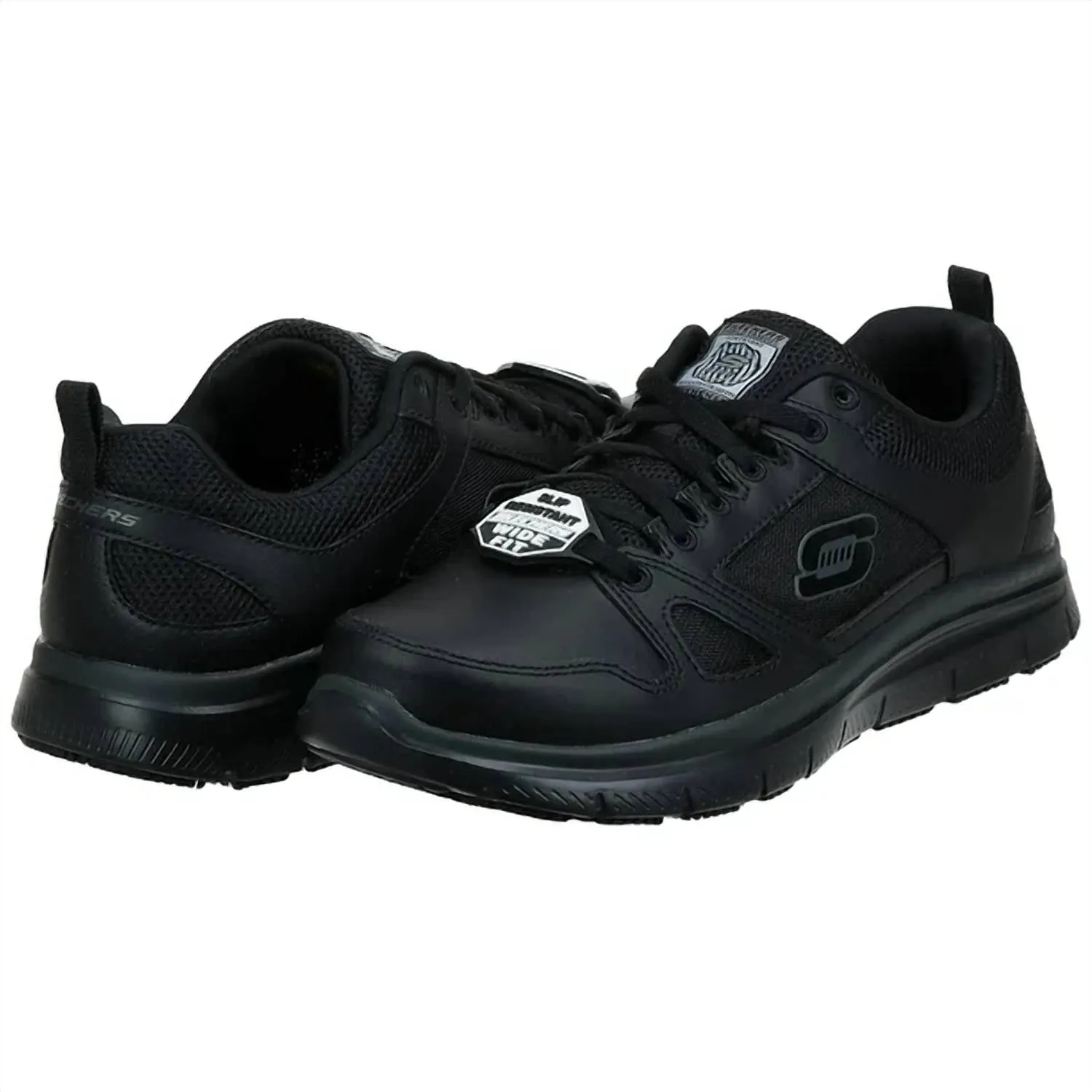 Men's Flex Advantage Slip Resistant Work Shoes In Black