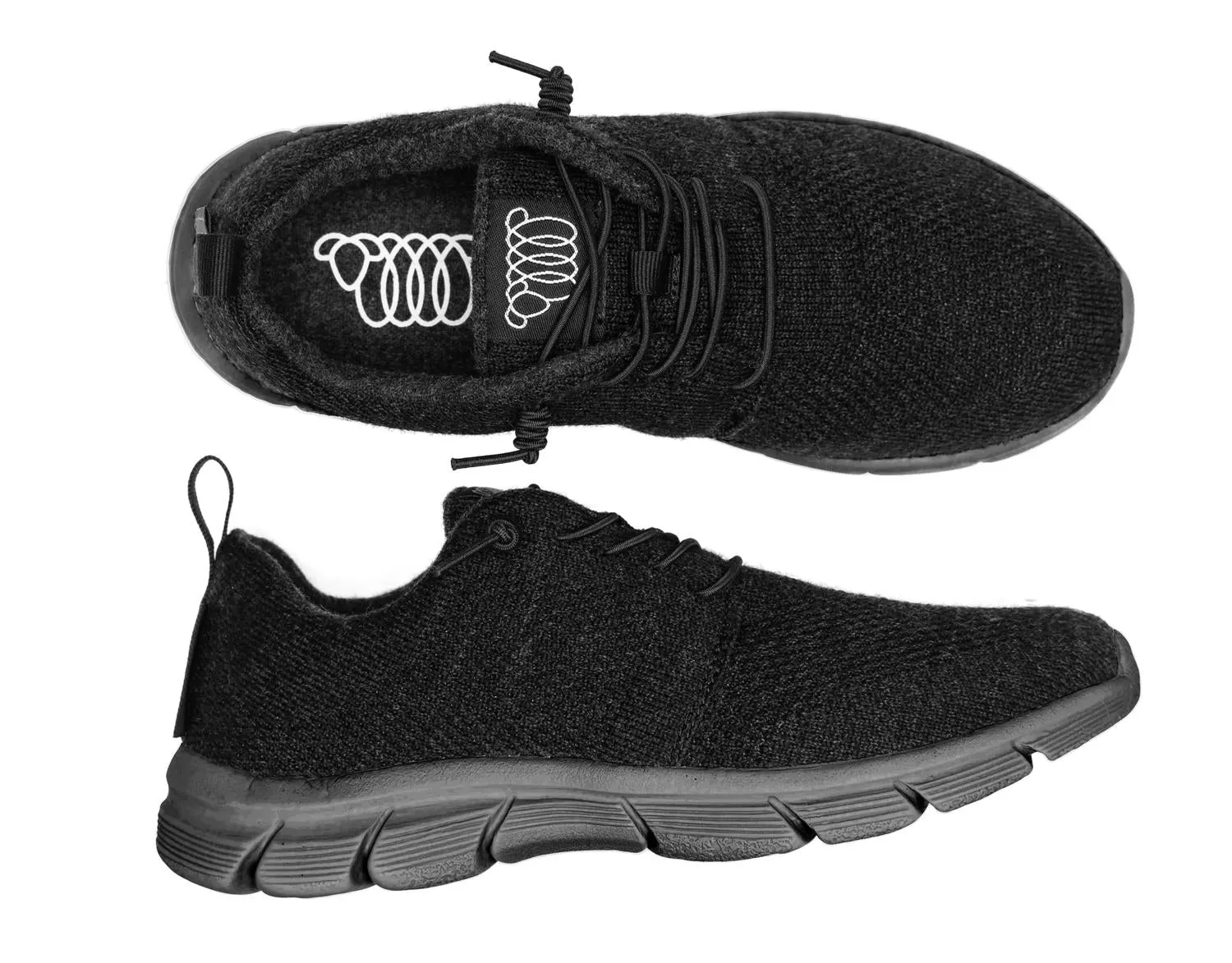 Men's Fraser Ii Sneaker In Pitch Black Merino Wool