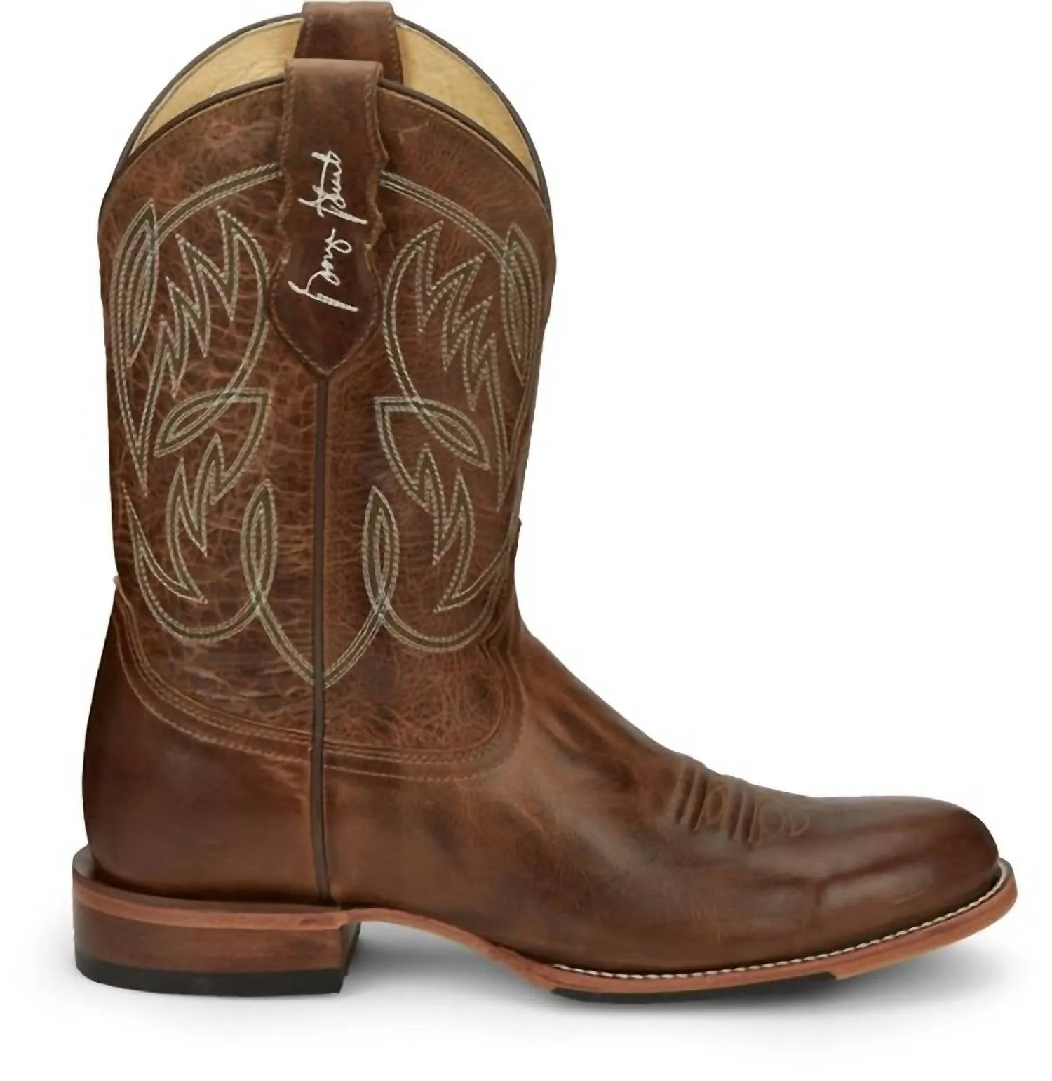Men's George Strait Pearsall Amber Western Boots In Brown