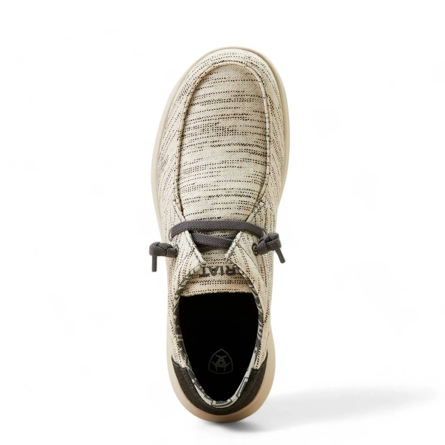 Men's Hilo Stretch Lace Shoes In Heathered White/dark Denim