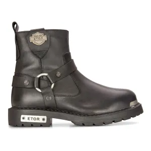 Men's Leather Military Boots Black Combat Biker Motorcycle Punk Western Boot