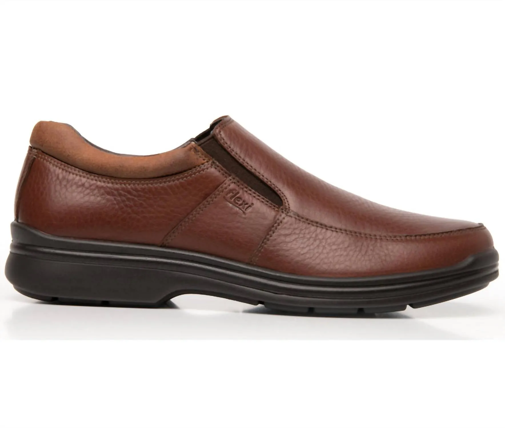 Men's Leather Slip-On Shoe In Tan