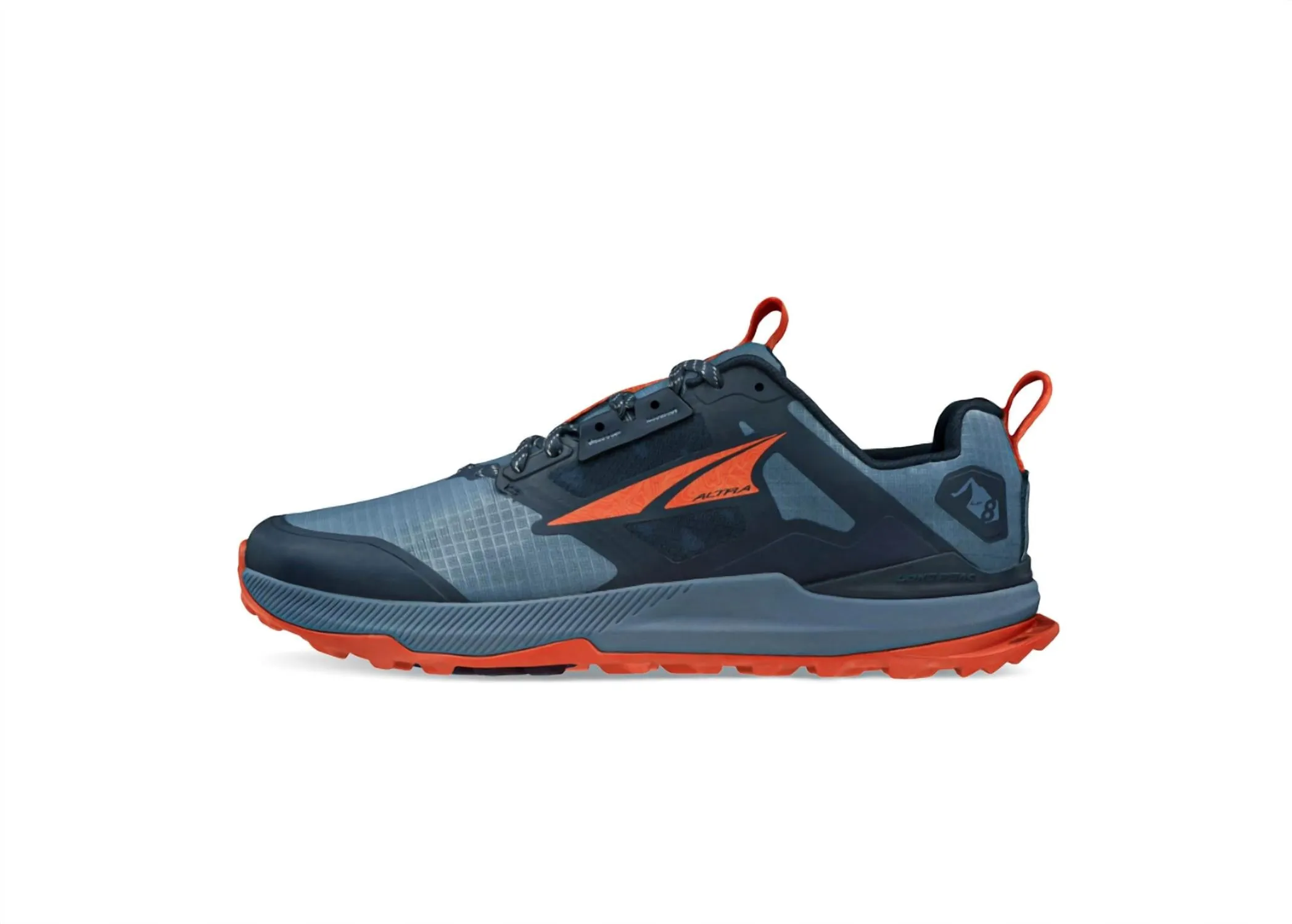 Men's Lone Peak 8 Trail Running Shoes In Blue/orange
