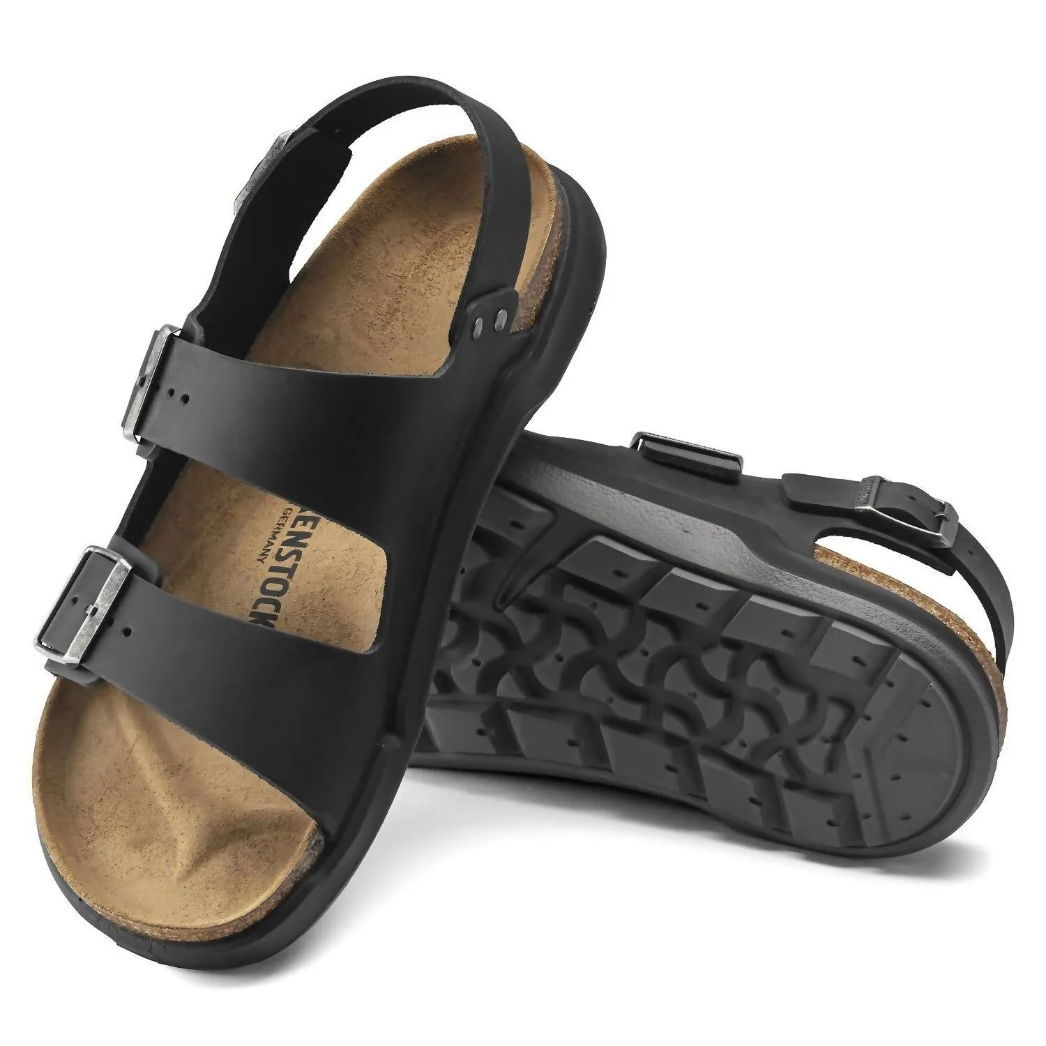Men's Milano Rugged Sandal In Black Oiled