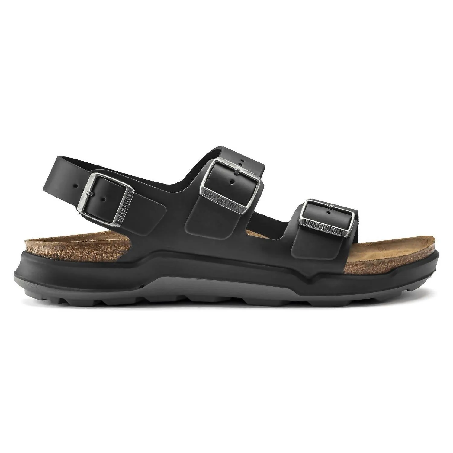 Men's Milano Rugged Sandal In Black Oiled
