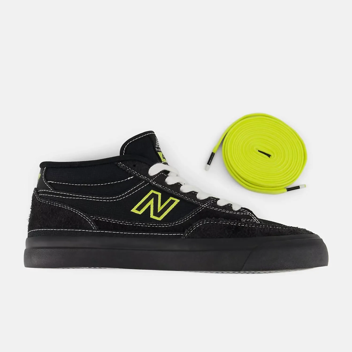Men's Numeric Franky Villani 417 Black Cat Sneaker In Black/yellow