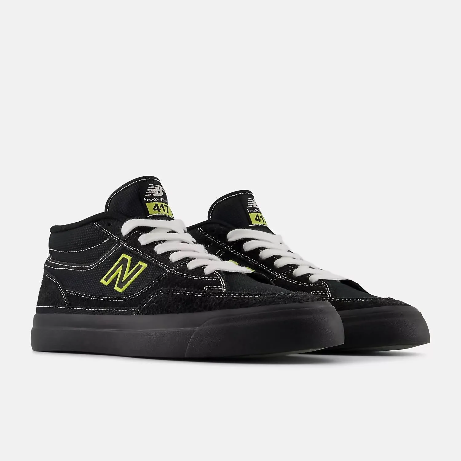 Men's Numeric Franky Villani 417 Black Cat Sneaker In Black/yellow