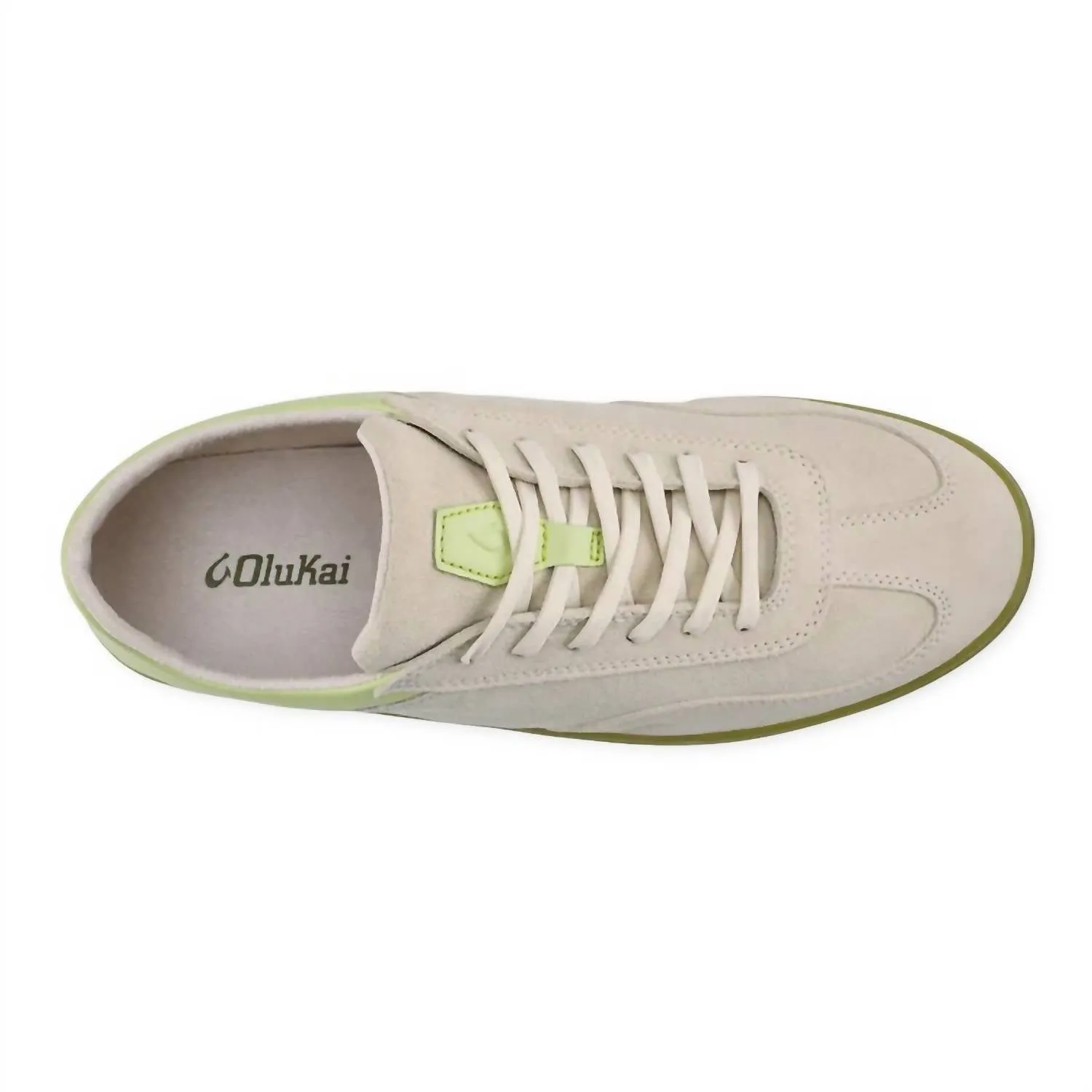 Men's Punini Suede Sneakers In Bone/sprout