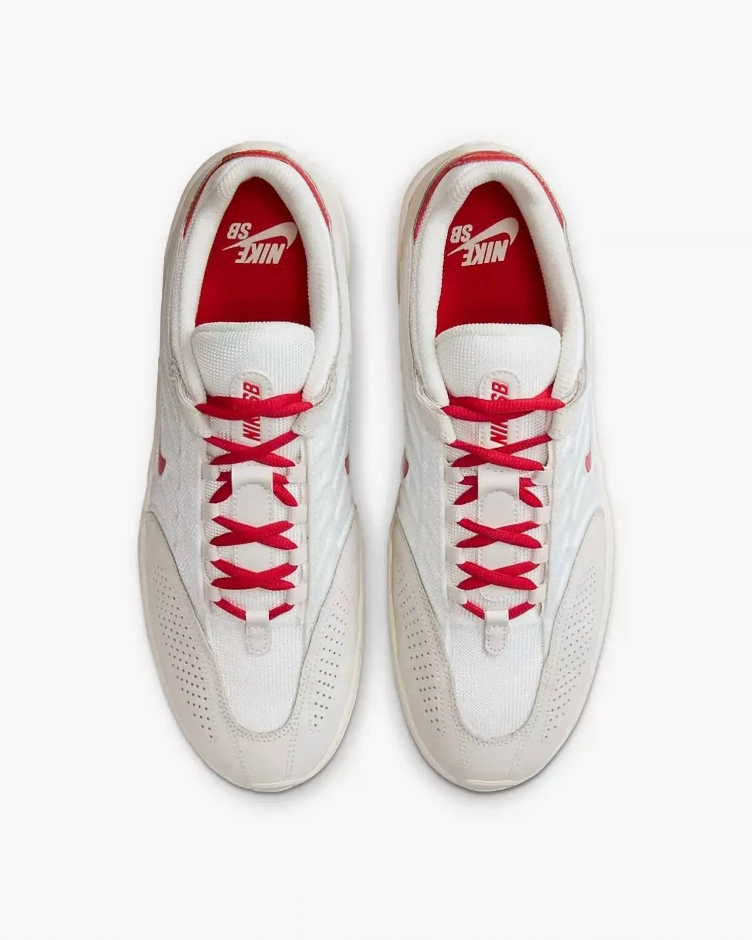 Men's Sb Vertebrae Shoes In Summit White/university Red