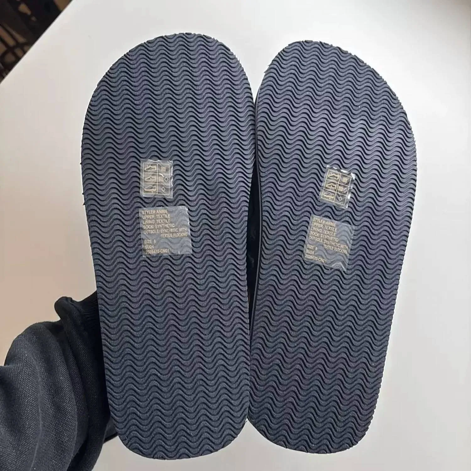 Men's Striped Flip Flops In Navy