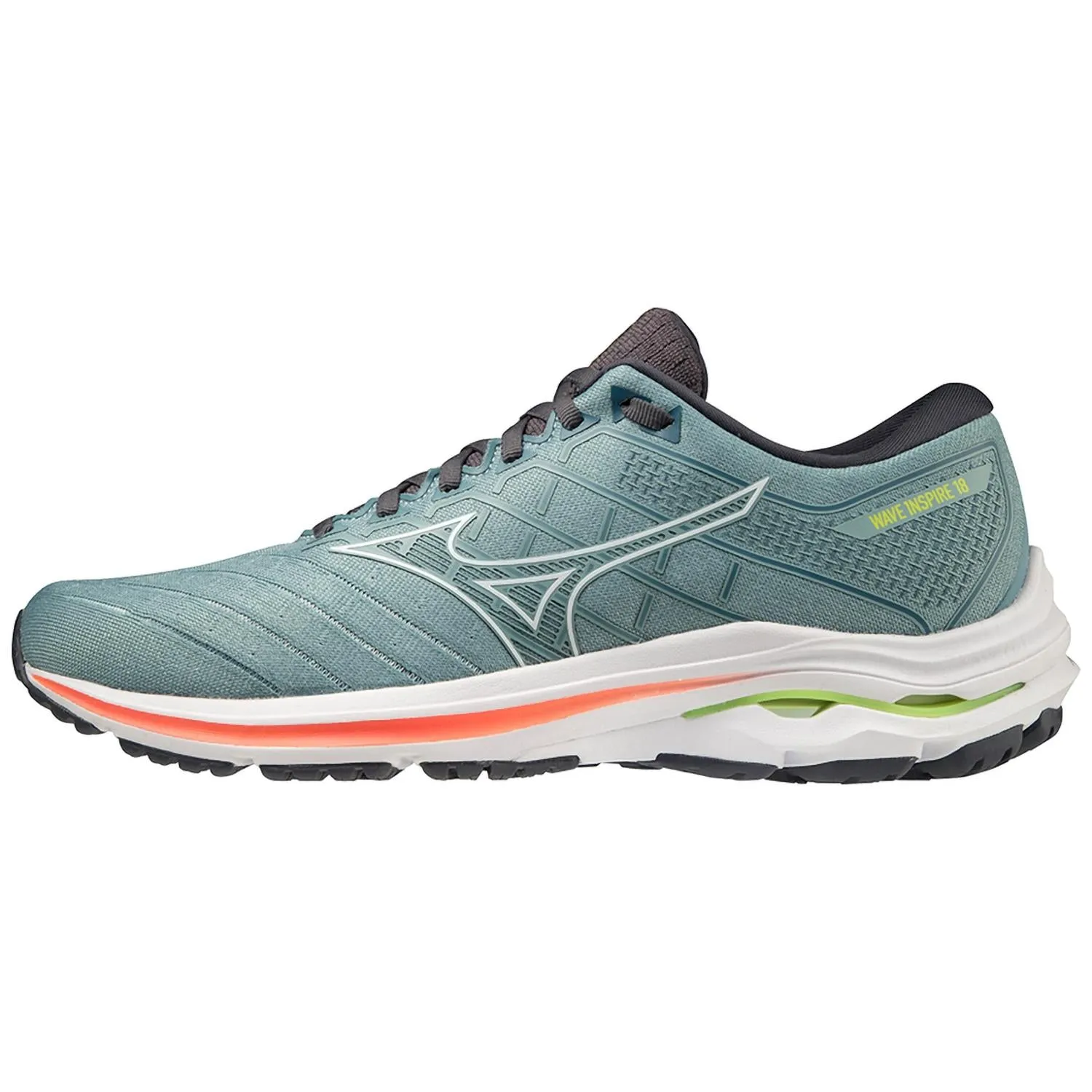 Men's Wave Inspire 18 Running Shoes In Smoke Blue/white