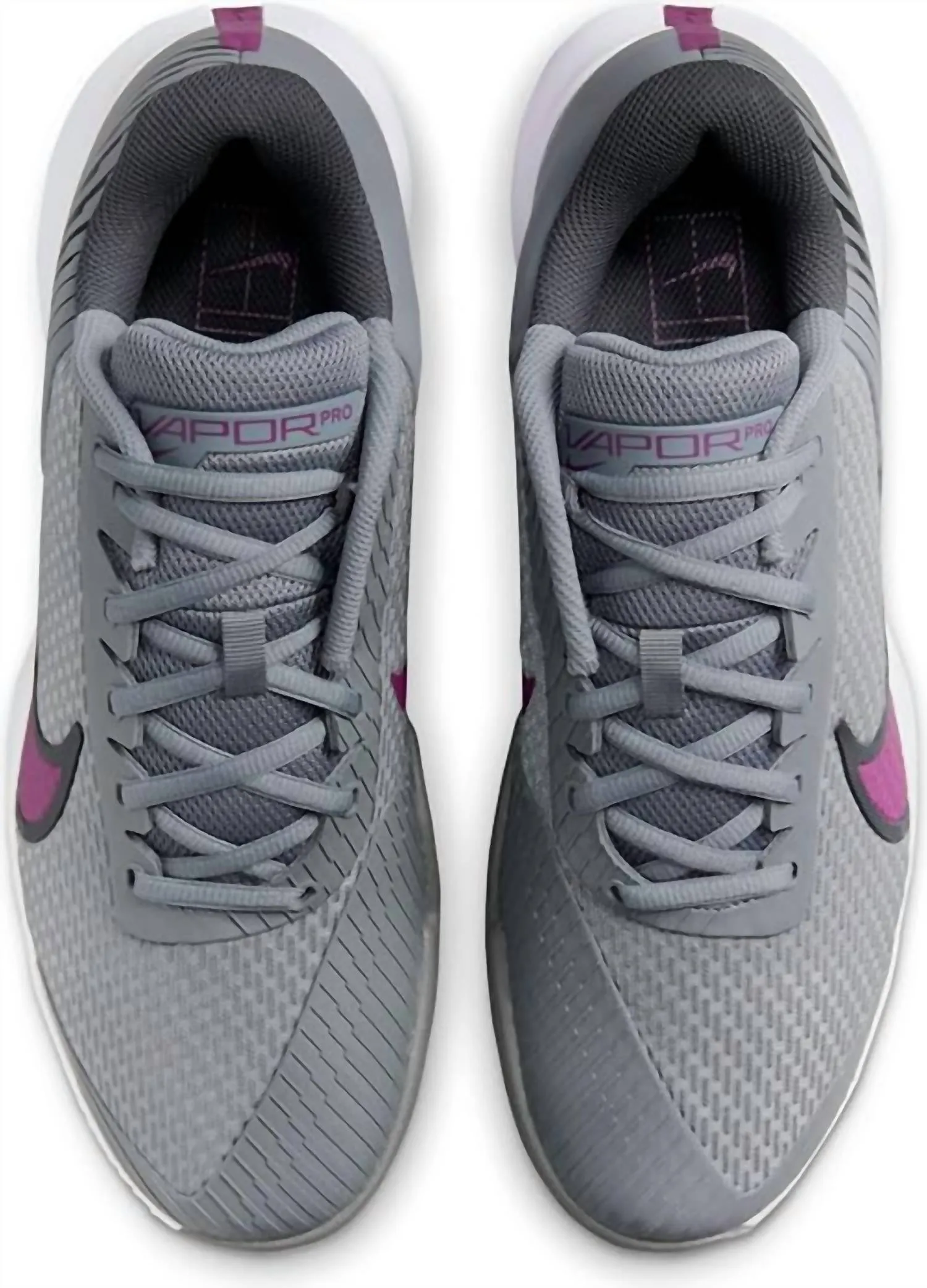 Men's Zoom Vapor Pro 2 Hard Court Tennis Shoes In Smoke Grey/dark Smoke Grey/black/sangria