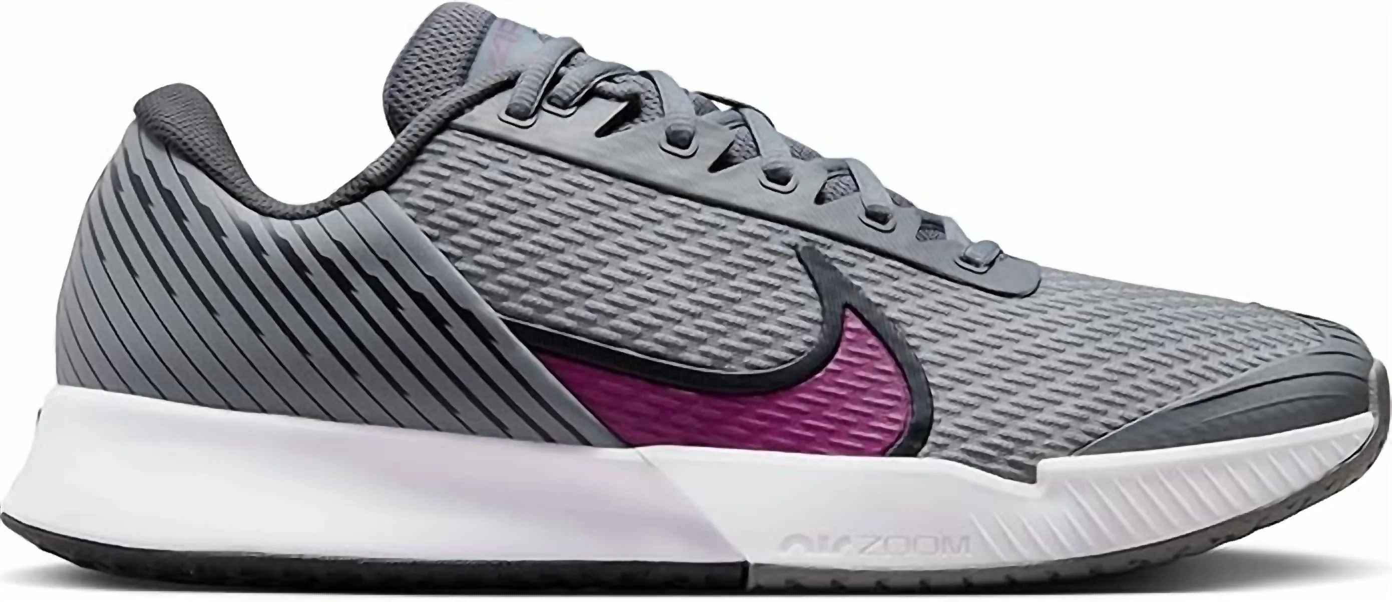 Men's Zoom Vapor Pro 2 Hard Court Tennis Shoes In Smoke Grey/dark Smoke Grey/black/sangria