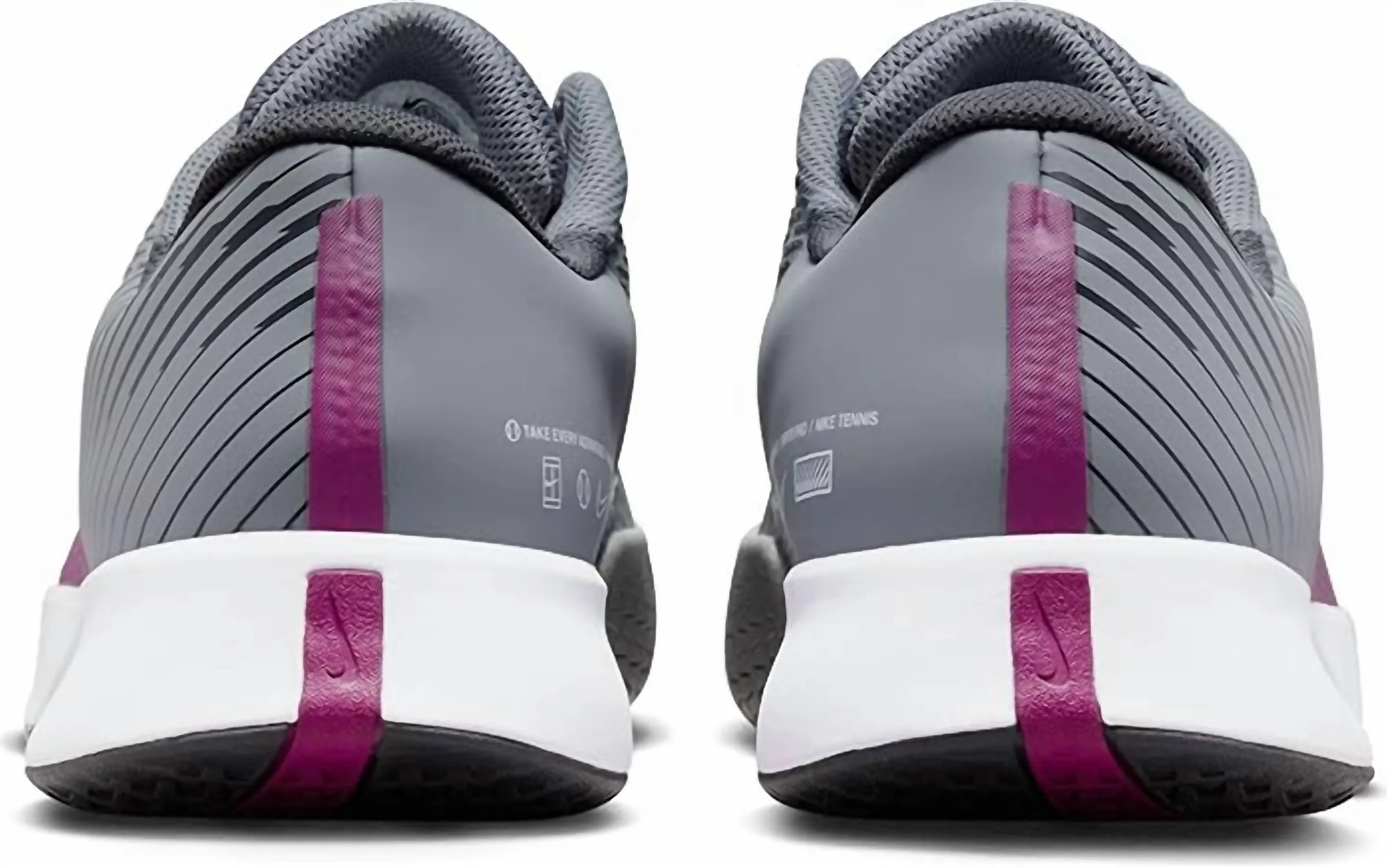 Men's Zoom Vapor Pro 2 Hard Court Tennis Shoes In Smoke Grey/dark Smoke Grey/black/sangria