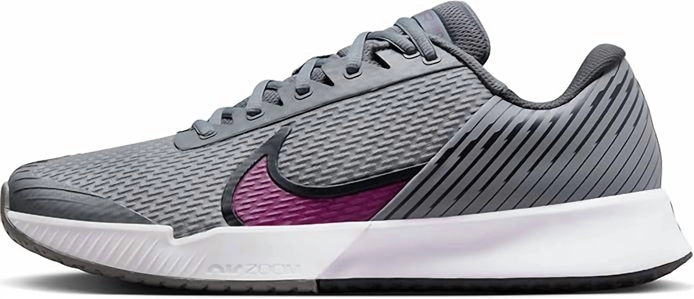 Men's Zoom Vapor Pro 2 Hard Court Tennis Shoes In Smoke Grey/dark Smoke Grey/black/sangria