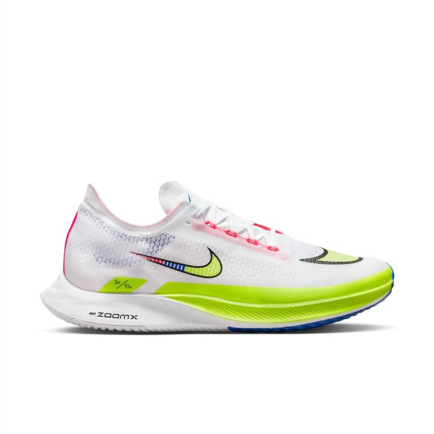Men's Zoomx Streakfly Shoes In White/volt/racer Blue/black