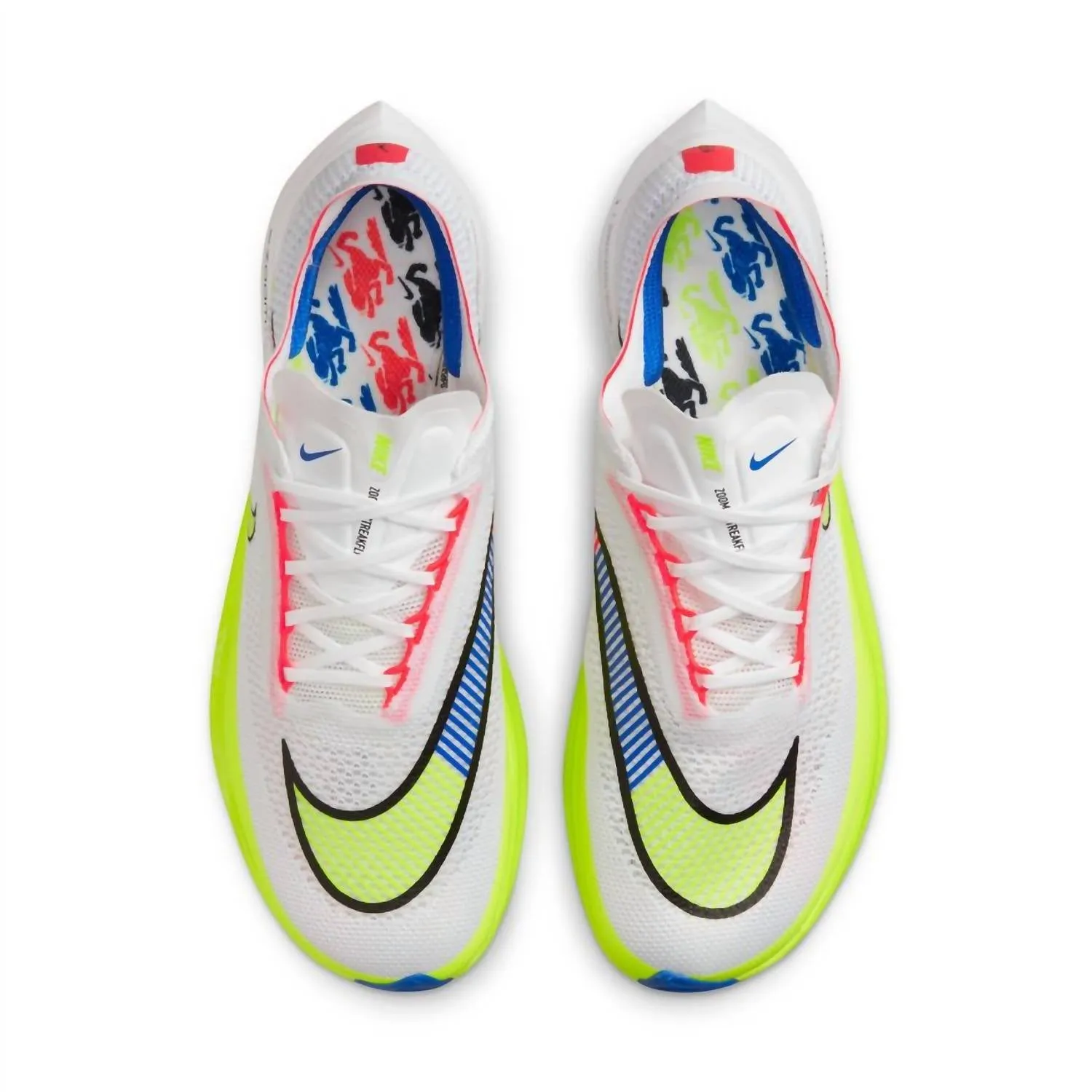 Men's Zoomx Streakfly Shoes In White/volt/racer Blue/black