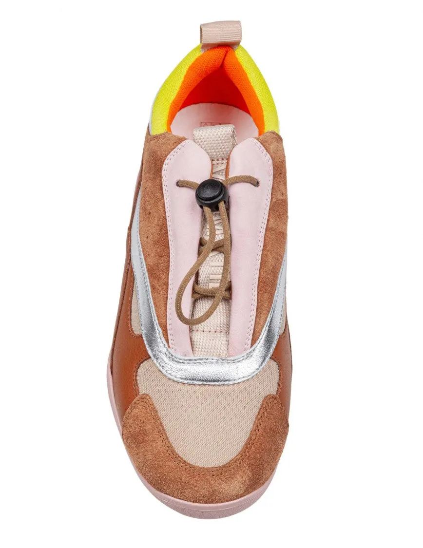 Multicolor Split Leather Sneakers