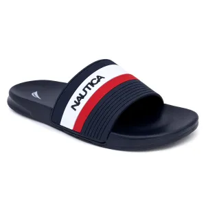 Nautica Mens Logo Slide Sandal