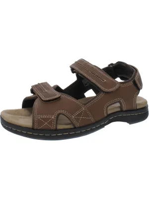Newpage Mens Faux Leather Memory Foam Fisherman Sandals