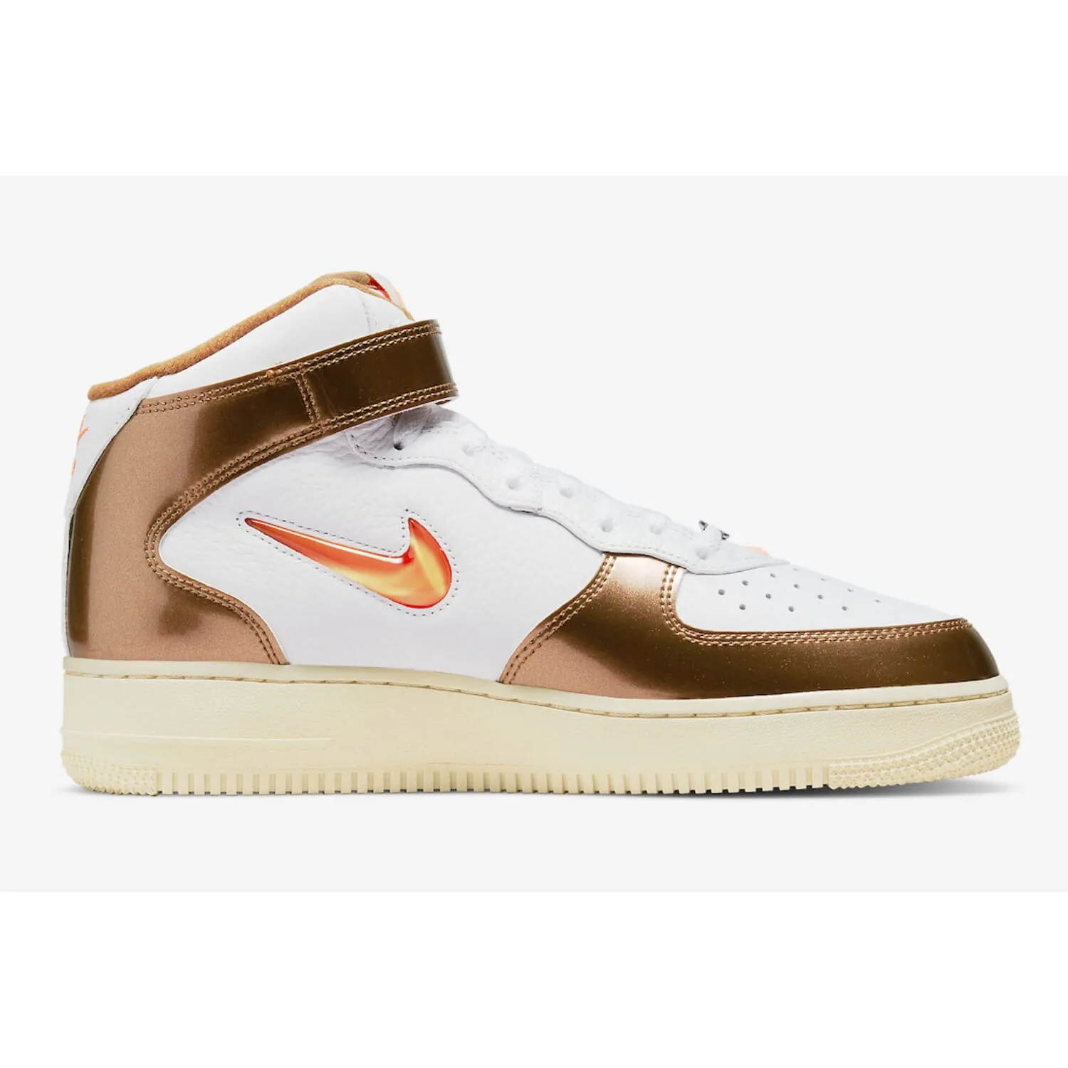 Nike Air Force 1 Mid QS White/Total Orange-Ale Brown  DH5623-100 Men's