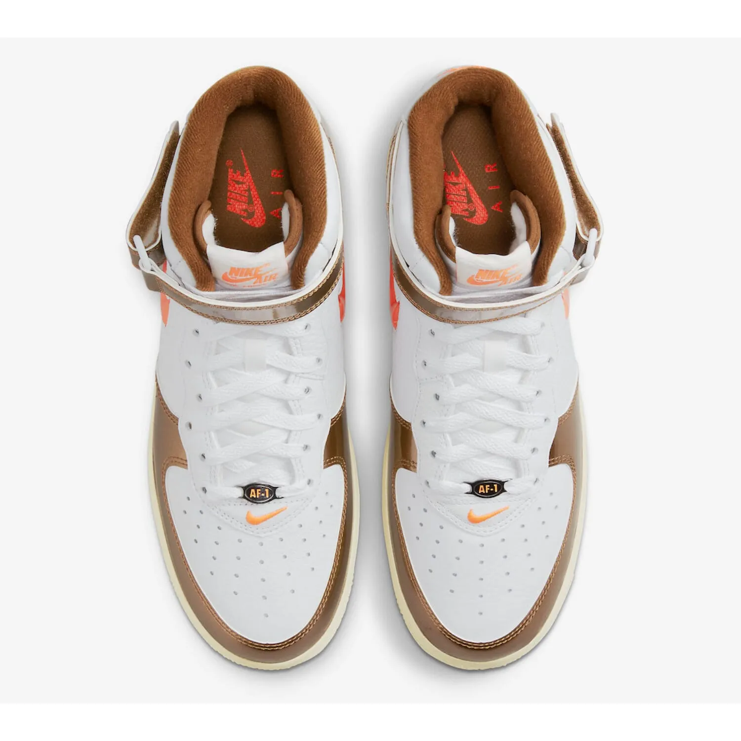 Nike Air Force 1 Mid QS White/Total Orange-Ale Brown  DH5623-100 Men's