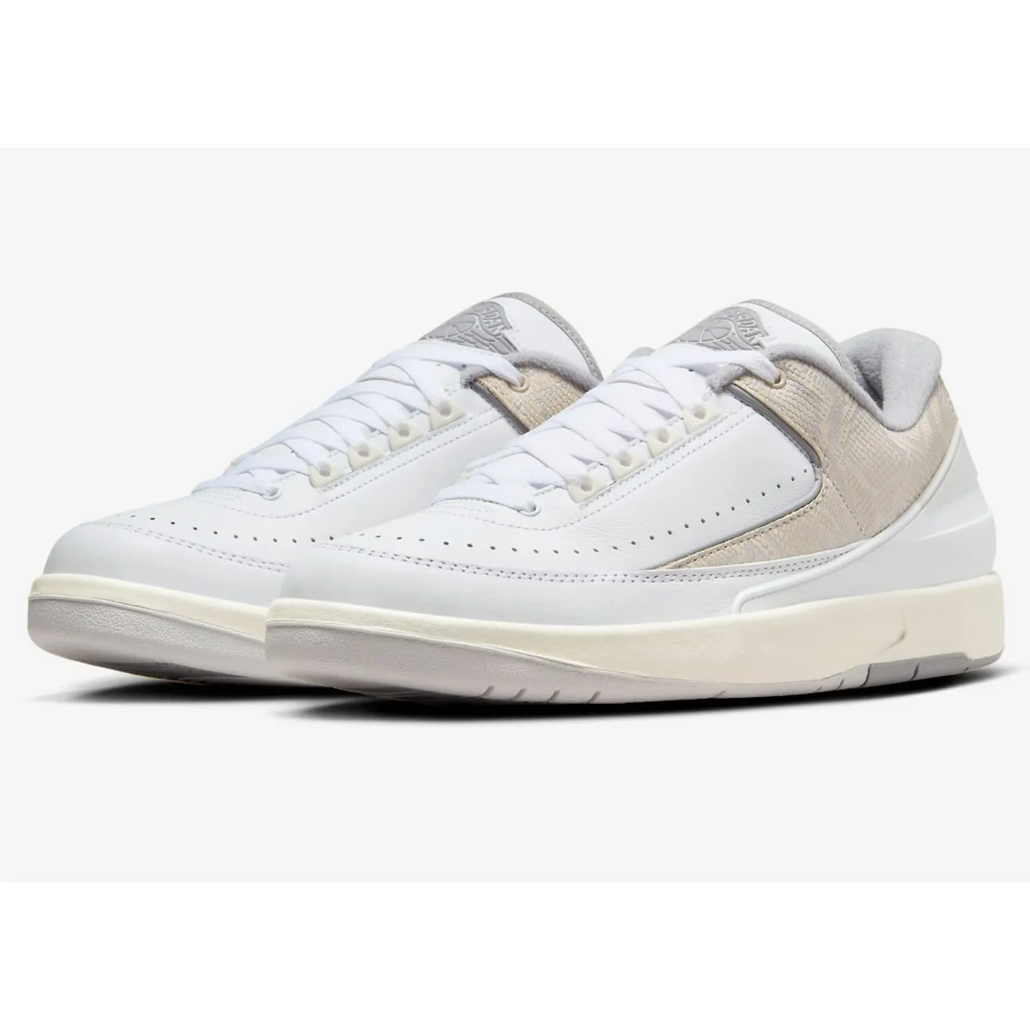 Nike Air Jordan 2 Retro Low White/Cement Grey-Sanddrift  DV9956-100 Men's