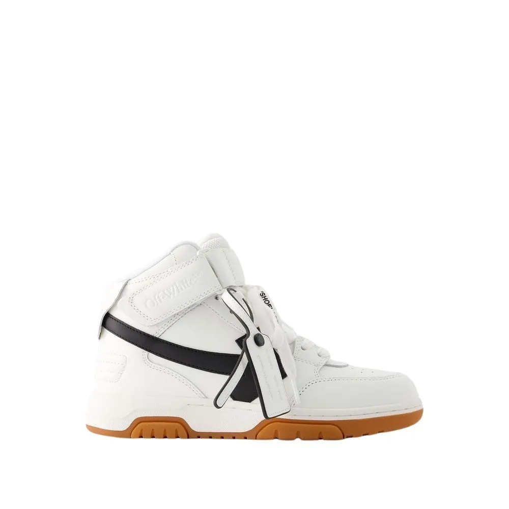 Out Of Office Mid Top Sneakers - Leather - White/Black