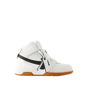 Out Of Office Mid Top Sneakers - Leather - White/Black