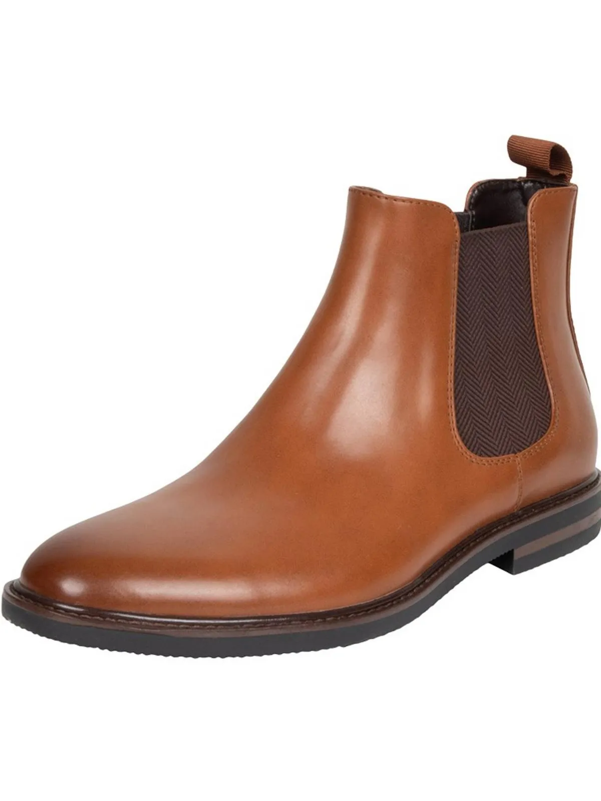 Peyton Mens Faux Leather Padded Insole Chelsea Boots