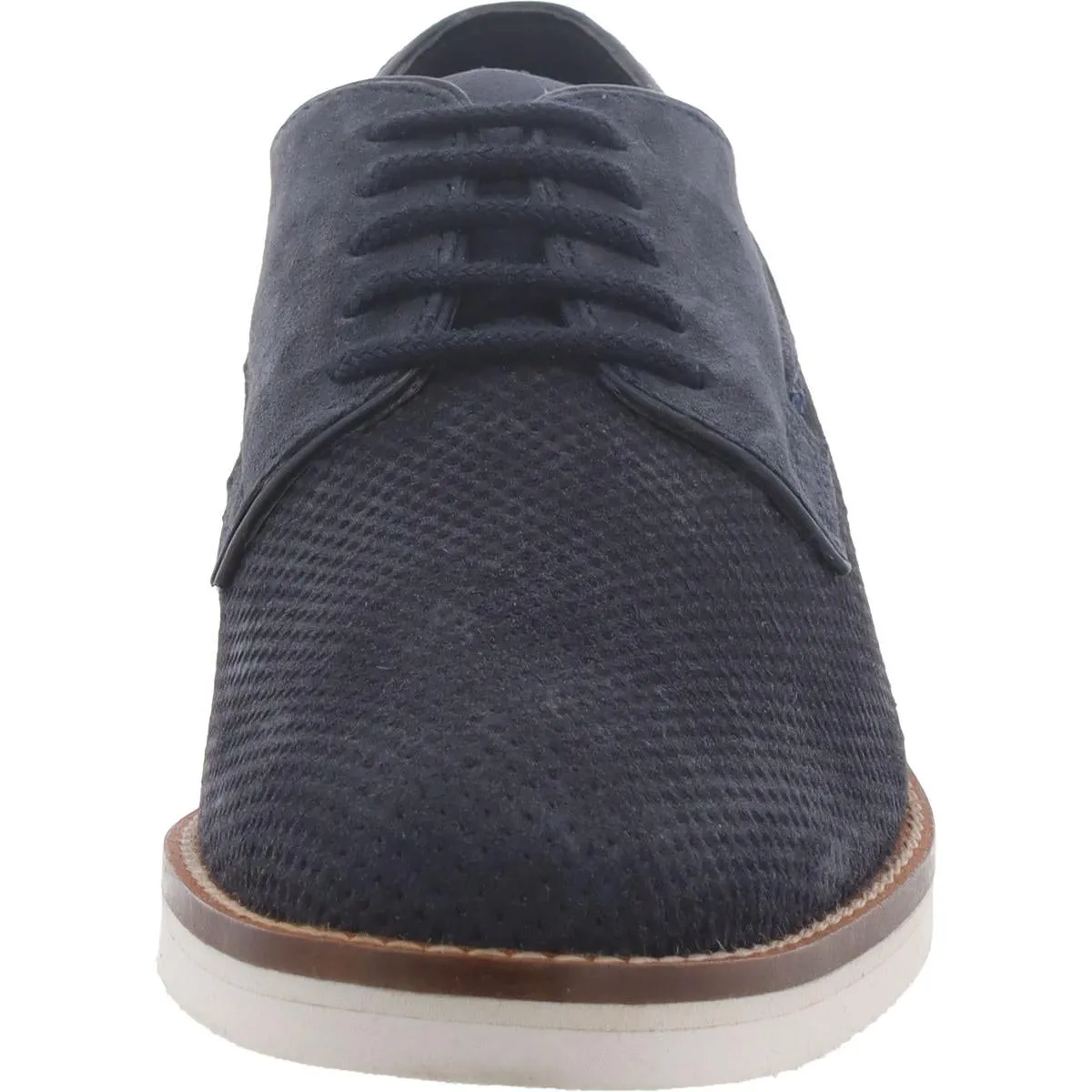 Provee Mens Suede Lace-Up Derby Shoes