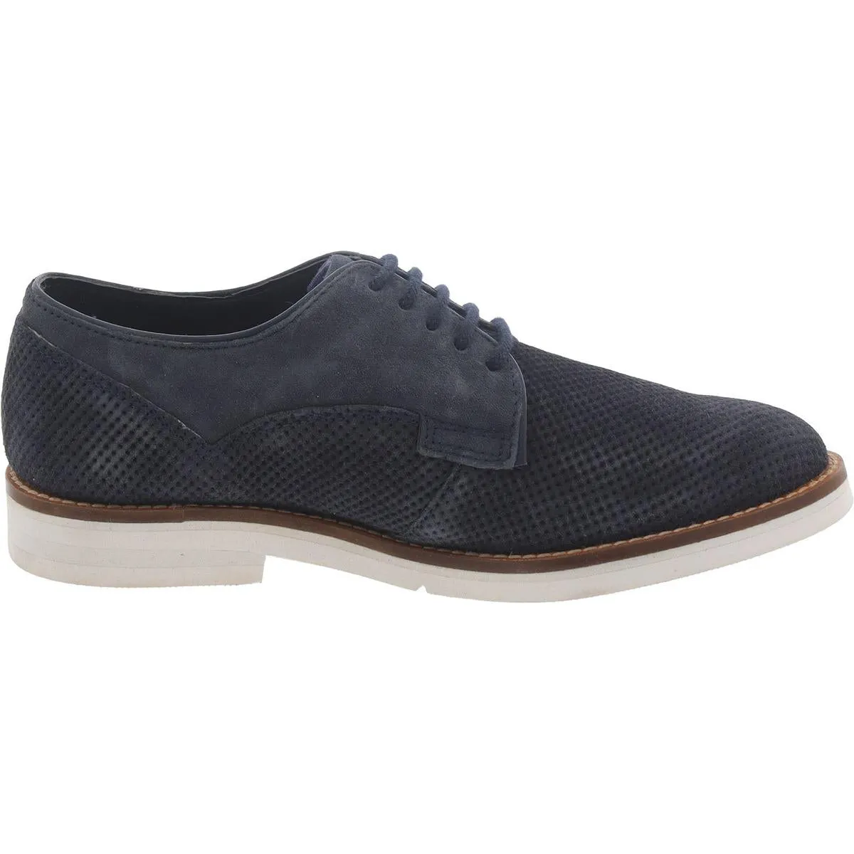 Provee Mens Suede Lace-Up Derby Shoes
