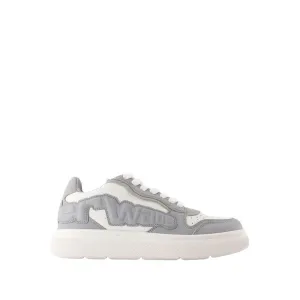 Puff Sneakers - Leather - Grey